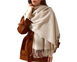 Sjaal Warme Wintersjaal Met Kwastjes Franjes Knuffel Schouderdoek voor Vrouwen Bruiloft Omslagdoek Wintersjaal Warme en Zachte Sjaal Veelkleurig Grote Stola Voor Winter