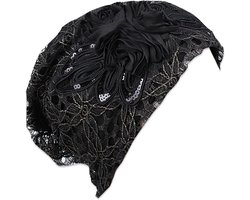 Slouch Beanie Hoed Katoen Unisex, Zwart - Zachte Chemo Hoeden Caps