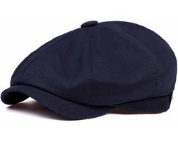 Solidchoice - Uniseks Newsboy Platte Pet voor Heren - Retro Gatsby Hoed in Marineblauw
