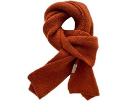 TEMGoods - Grote Lange Winter Sjaal voor Dames en Heren - Warme Zachte Paar Gebreide Sjaal in Vintage Stijl - Rood