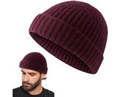 Unisex Retro Trawler Winter Beanie - Warm Gebreide Muts - Voor Hoofdomtrek 53-58 cm