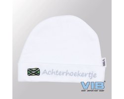 VIB® - Muts rond - Achterhoekertje (wit) - Babykleertjes - baby muts - baby muts newborn - baby mutsje - baby cadeau - kraam cadeau - baby aankodiging