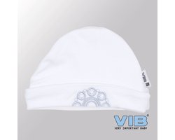 VIB® - Muts rond - Zeeuwse knoop (Wit) - Babykleertjes - baby muts - baby muts newborn - baby mutsje - baby cadeau - kraam cadeau - baby aankodiging