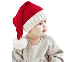 Warme Kerstmuts voor het Hele Gezin - Gebreide Cap voor Moeder en Baby