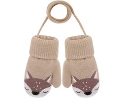 Winterhandschoenen - Gebreide handschoenen voor jongens en meisjes - Warme fleecevoering - Geschikt voor kinderen van 0-3 jaar