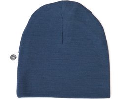Wollen baby muts - Merinowol - Vintage Indigo 68