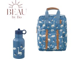 BEAU by Bo Fresk Back to School set - Rugzak + Drinkfles 350ml - Dino