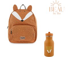 BEAU by Bo Trixie Back to School set - Rugzak/Drinkfles 350ml - Mr. Fox