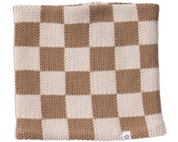 Check Knitted Scarf | Gebreide sjaal | Unisex | Bruin | Geruit | YOUR WISHES