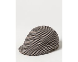 Checkered Newsboy Cap - Beige Hats