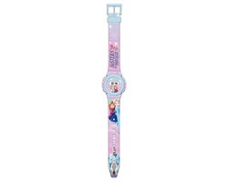 Disney Frozen Digitaal Kinderhorloge - Paars & Blauw met Anna & Elsa - "Sisters Are Magical" - Officieel Licentieproduct