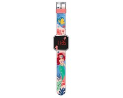 Disney Princess Ariël LED Kinderhorloge – Digitaal LED-display – Siliconen Band – Voor Kinderen