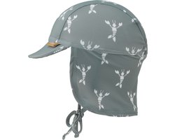 Fresk UV 50+ Zonnehoed baby's – Maat 74/80 – Dubbelzijdig – Beschermende Reishoed – Hoofdbescherming – Whale Blue Fog