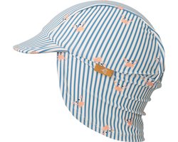 Fresk UV 50+ Zonnehoed voor kinderen 62 – Beschermende Reishoed – Hoofdbescherming Jongens - Blauw - Stripes & Crabs