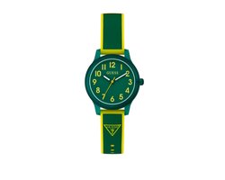 Guess Jesse Kwarts Analoog Horloge Groente Case: 100% Sustainable Nylon | Armband: 100% Silicone Round GK0002G7, GK0002G8
