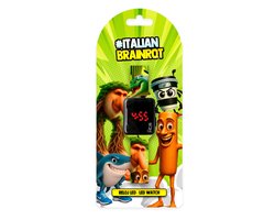 Italian Brainrot LED Kinderhorloge – Digitaal Horloge met LED Display – Verstelbare Polsband – Inclusief Batterijen – Met Tralalero Tralala, Bombardino Crocodilo, Lirili Larila, Brr Brr Patapim & Chimpanzini Bananini