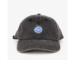 Jongens pet grijs met smiley