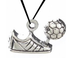 Ketting-Voetbalschoen- zilverkleur- 45 cm- Charme Bijoux