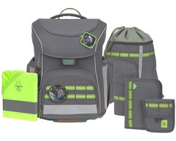 Lässig schooltas regenhoes Unique School Set Slim 7-delig Antracite antraciet