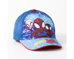 Marvel Spidey Kinderpet – Baseball Cap voor Kinderen – Katoen/Polyester – Maat 53 cm - Blauw/Rood