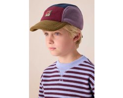 Sissy-Boy - Donkerrode colourblock pet met patch