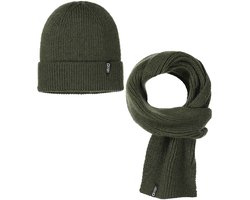 TUMBLE 'N DRY Beanie + Scarf Boys Mutsen Jongens - Groen - Maat 122/164