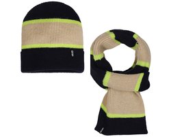 TUMBLE 'N DRY Beanie + Scarf Stripe Mutsen Jongens - Blauw - Maat 92/116