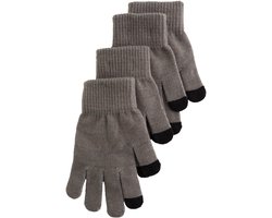 WE Fashion Jongens gebreide handschoenen met touchscreen tips, 2-pack