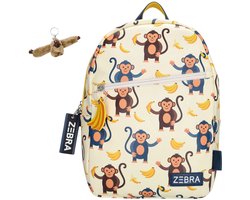 Zebra Rugzak Aapjes - kinderrugtas, rugtas, kinderrugzak, schooltas + Aapje Sleutelhanger