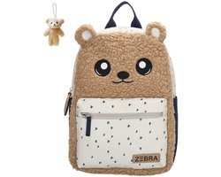 Zebra Rugzak Bear - kinderrugtas, rugtas, kinderrugzak, schooltas, rugtasje, rugzakje + Knuffeltje Beer
