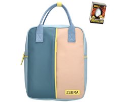 Zebra Rugzak Scott Blue - kinderrugtas, rugtas, kinderrugzak, schooltas, tas + Dino Ei