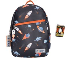 Zebra Rugzak Space - kinderrugtas, rugtas, kinderrugzak, schooltas + Dino Ei