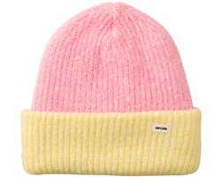 2025 Rip Curl Dames 2 Tone Reg Revo Beanie - Pink Yellow