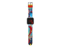 Avengers LED horloge – digitaal kinderhorloge met siliconen band – Marvel design (Asorti, 1 stuks/kleur willekeurig)