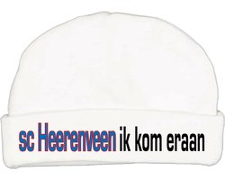 Babymutsje met de tekst: sc Heerenveen ik kom eraan !