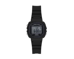 Daniel Klein DK.2326-1 - Horloge - Polshorloge - Digitaal - Afgerond Achthoek - Kinderen - Kunststof band - ABS - Alarm- Datumaanduiding - Achtergrondverlichting - Start-Stop - Moduswissel - Chronograaf - Zwart - Zilverkleurig - Grijs - Wit