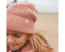 Gebreide meisjesmuts roze Baby