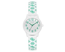 Guess Riley Kwarts Analoog Horloge Groente Case: 100% Sustainable Nylon | Armband: 100% Silicone 32 mm GK0001L1