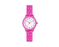 Guess Skyler Kwarts Analoog Horloge Roze Case: 100% Biobased Nylon | Armband: 100% Silicone 32 mm GK0007L1