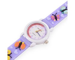 Kinderhorloge - 3D Vlinder | Siliconen | Ø 24 mm | Fashion Favorite