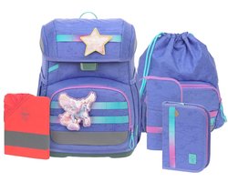 Lässig schooltas regenhoes Light Unique School Set 7-delig Cloud lilac paars