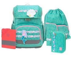 Lässig schooltas regenhoes Light Unique School Set 7-delig Seashell turqouise turquoise