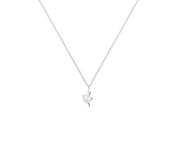 Lucardi Kinder Zilveren ketting met hanger slang - Ketting - 925 Zilver - Zilverkleurig - 41 cm