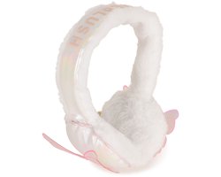 Oorwarmers fluffy meisje wit glinsterende vleugeldetails One size
