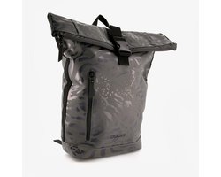 Osaga rolltop rugzak waterdicht zwart met panterprint 14 liter