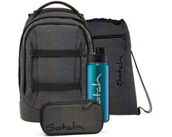 satch schoolrugzak Pack Schulrucksack Set Hidden Rainbow zwart