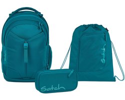 Satch schoolrugzakset MATCH Deep Petrol 3-delig, collectie 2025
