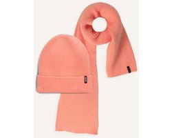 TUMBLE 'N DRY Beanie + Scarf Mutsen Meisjes - Oranje - Maat 92/116