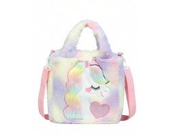 Unicorn Schoudertas - Paars | 23 x 23 x 9 cm | Polyester / Acryl | Fashion Favorite