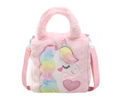 Unicorn Schoudertas - Roze | 23 x 23 x 9 cm | Polyester / Acryl | Fashion Favorite